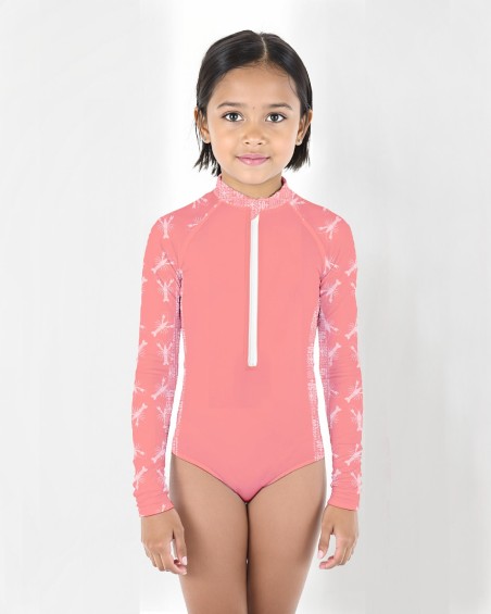 Maillot de bain UPF 50+ → PINCE ROSE | Maillot de bain haute performance