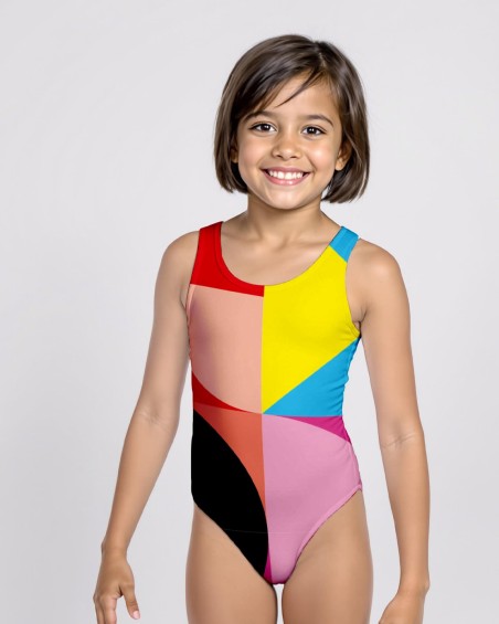 MAILLOT PISCINE 1 PIECE - GEOMETRIC | Maillot de bain haute performance