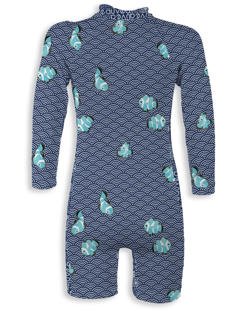 copy of UPF 50+, sunsuit Grey clown-UV  SUNSUITS UPF 50+-UVEA