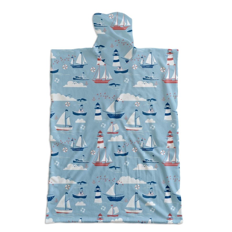 Peignoir De Bain → PETITBATEAU | Poncho en coton 190 g