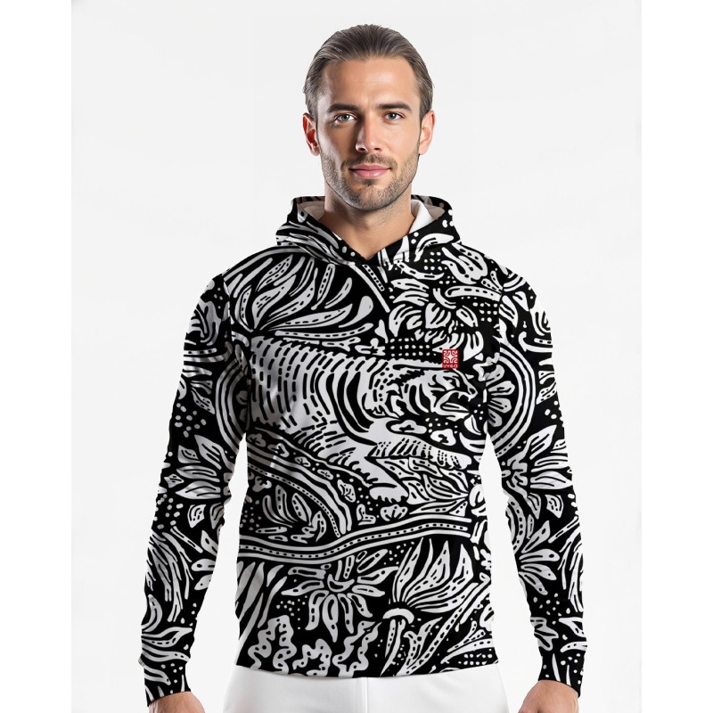 Lycra Anti Uv Capuche →  TIGER|T-shirt anti uv à capuche