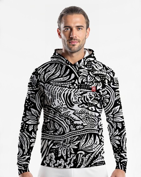 Lycra Anti Uv Capuche →  TIGER|T-shirt anti uv à capuche